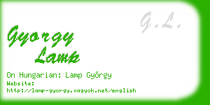 gyorgy lamp business card